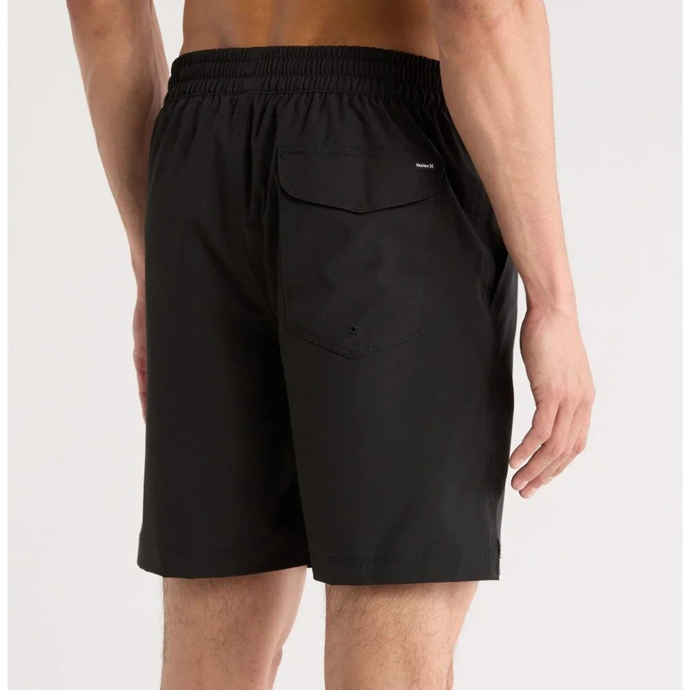 Hurley Crossover Volley Swim Trunks Sz Large Black Rainbow Logo